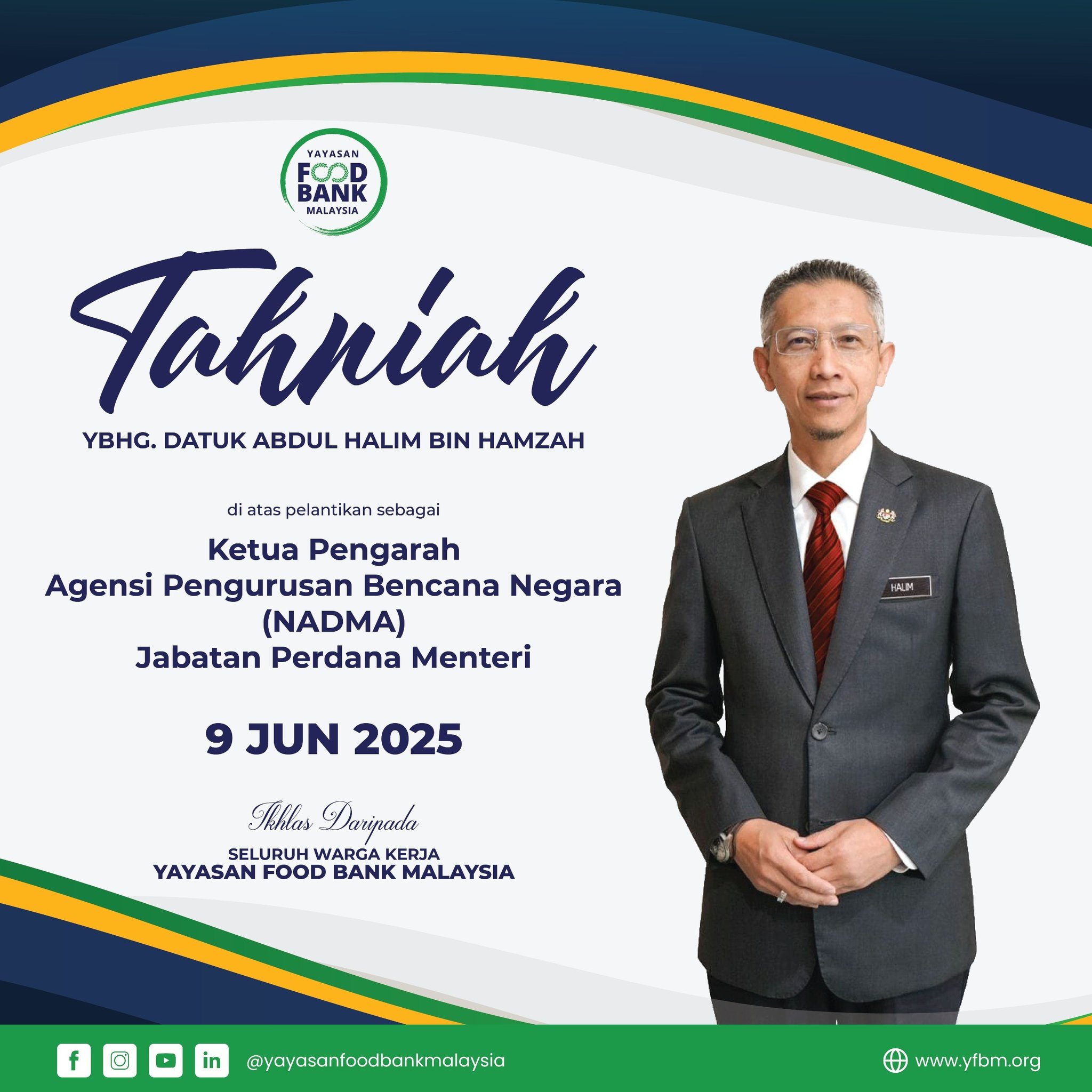 Read more about the article Tahniah kepada YBhg. Datuk Abdul Halim bin Hamzah