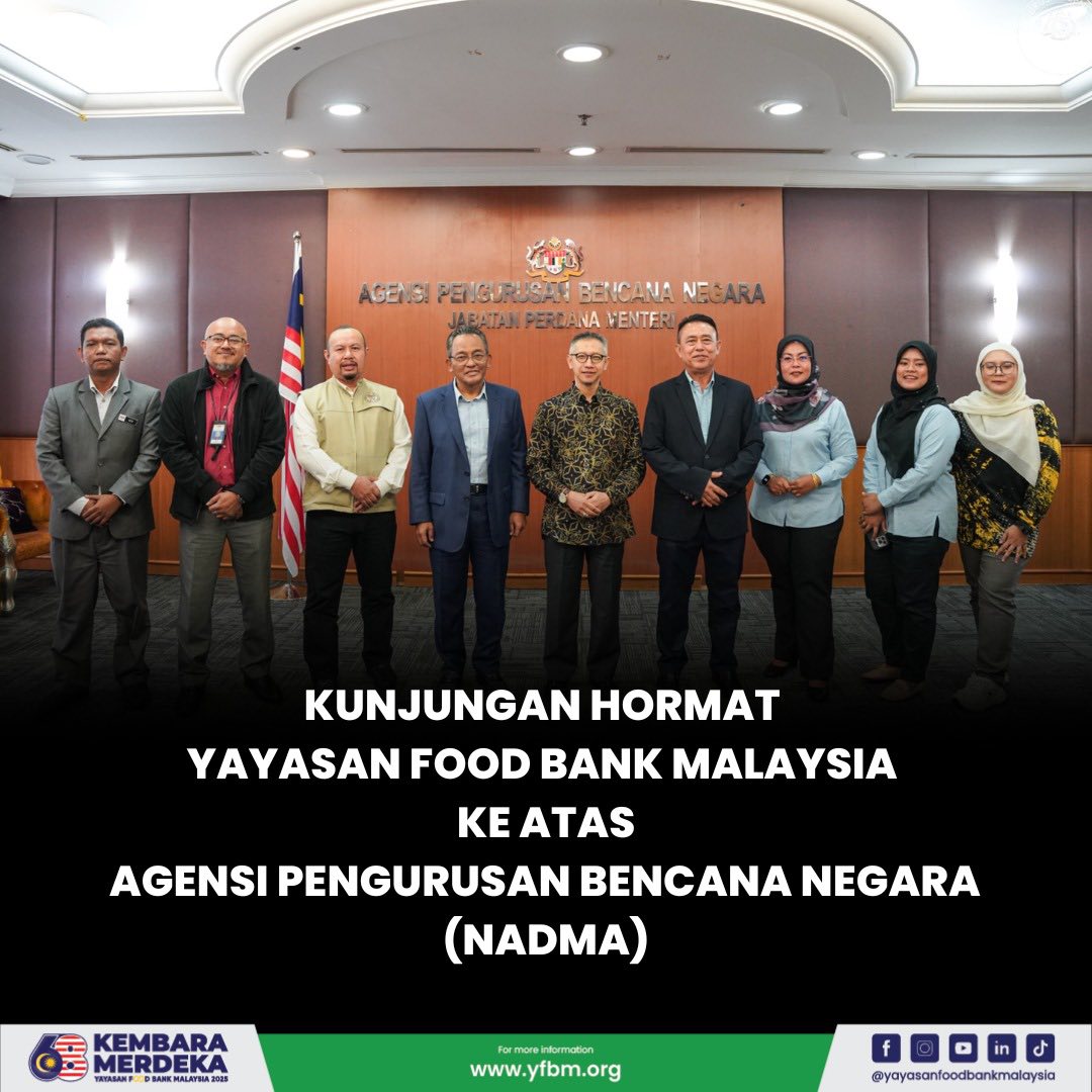 Read more about the article KUNJUNGAN HORMAT YAYASAN FOOD BANK MALAYSIA KE ATAS AGENSI PENGURUSAN BENCANA NEGARA